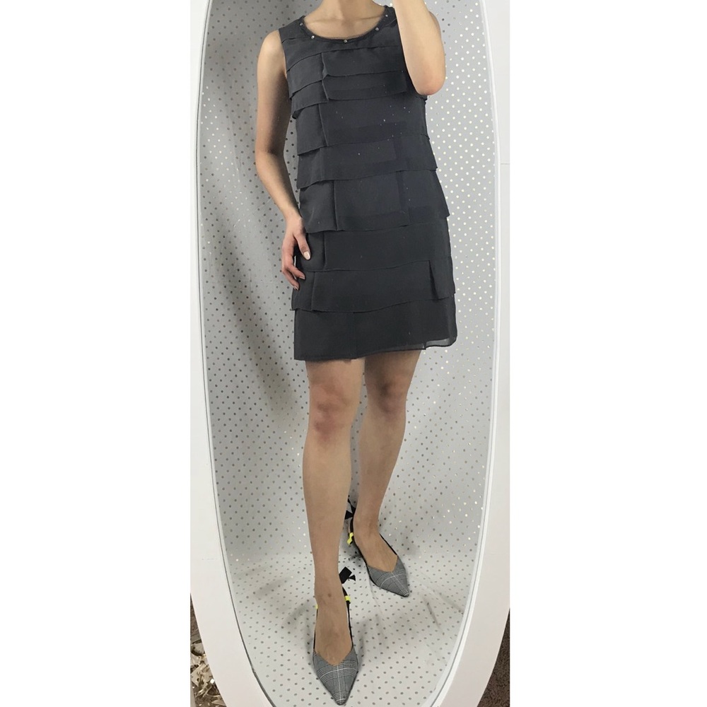 Lace detail mini dress.